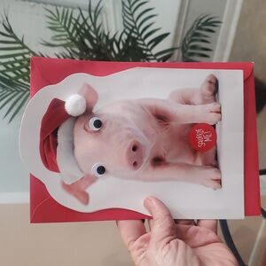 Hallmark Red and White Christmas Card With a Sound of Chrismas Music